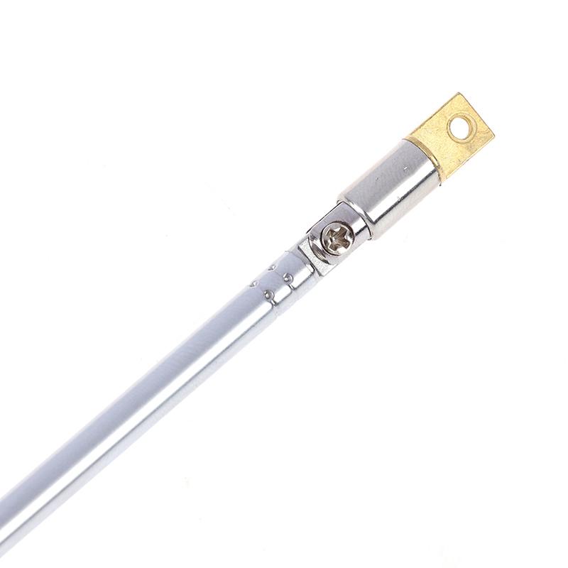 Product Introduction of 1Pc 37cm 5 Section Telescopic Stainless Steel AM FM Radio Universal Antenna 25