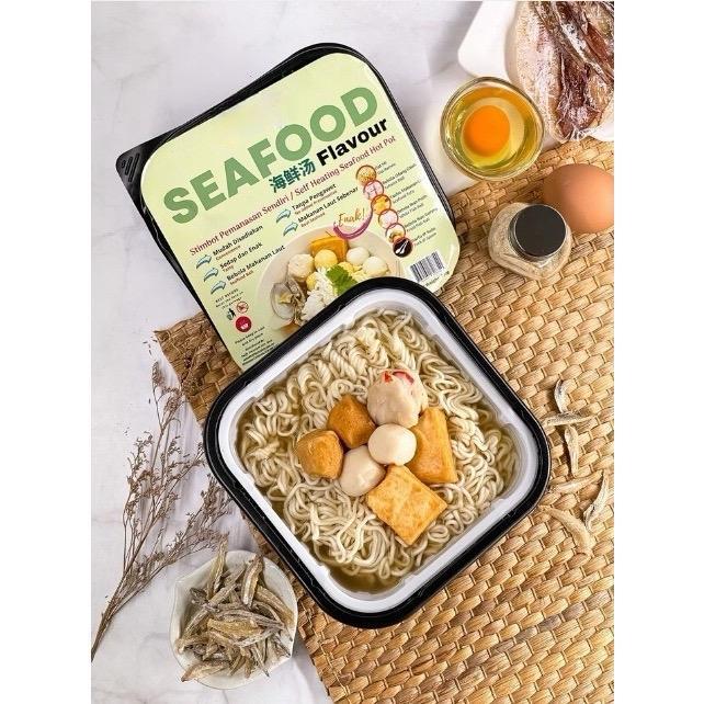 Product Introduction of Self Heating Hot Pot 250g| Tom Yum Curry Seafood Instant live  selling  china  noodles 3