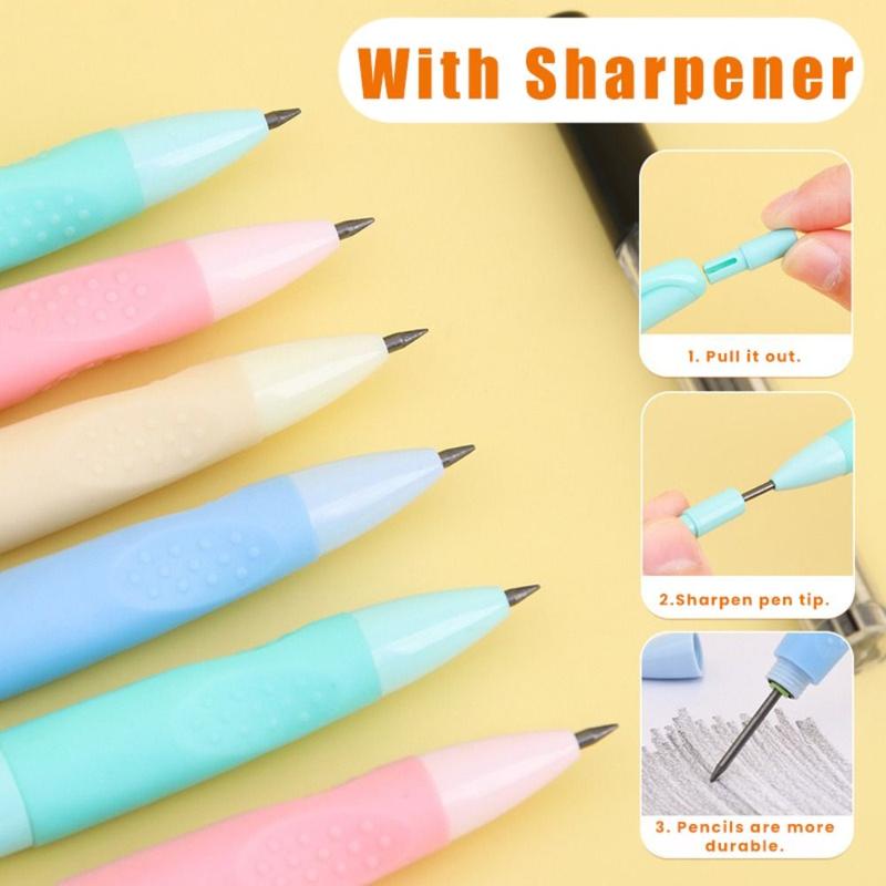 New HB Mechanical Pencils 2.0mm Correct Holding Pen Posture Automatic Pencils Writing Tool with Sharpener Propelling Pencil Students 3