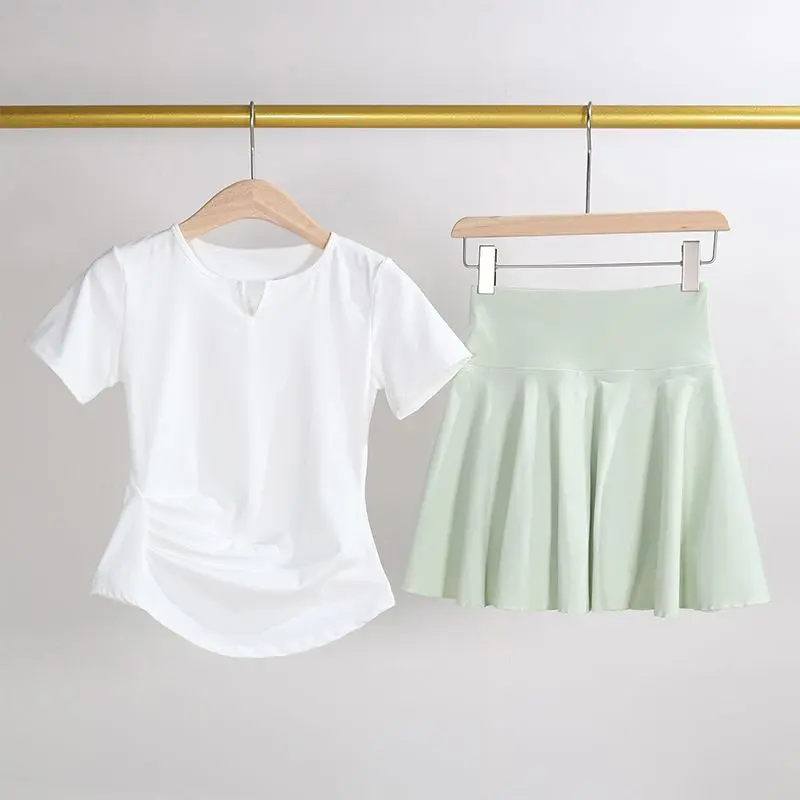 Bộ Đồ Thể Thao Nhanh Khô, Dành Cho Nữ, Bộ Sưu Tập Mùa Hè Mới 2024, Váy Ngắn, Thích Hợp Để Chạy, Quần Áo Thoáng Khí, Quần Áo Cầu Lông, Váy Tennis, Bộ Hai Mảnh, 2024