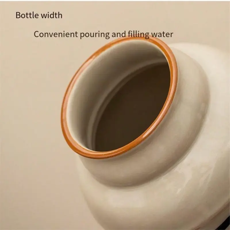 #KUP 1pc 1Set Ceramic Teapot With Tea Cup, Luxury Retro Chinese Style Teapot With Wooden Lid For Better Insulation, Large Capacity Slouchy Tea Set, Ideal Gift For Home & Kitchen 3