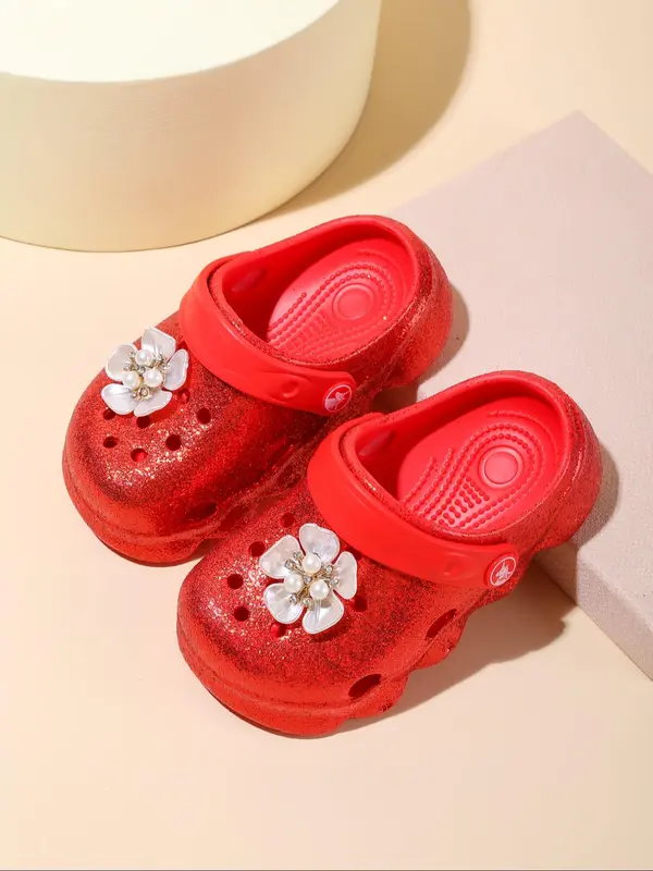 Girl's Cute Flower Decorated Slippers, Lightweight Comfortable Non-slip Soft Sole Beach Shoes, Casual Comfortable Shoes for All Seasons 2