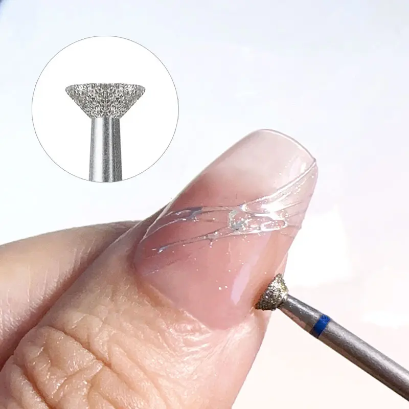 1PC Nail Drill Bit Cuticle Clean Carbide Glue Overflow Removal Rotary Burrs For Electric Nail Drill Machine Manicure Pedicure Tools