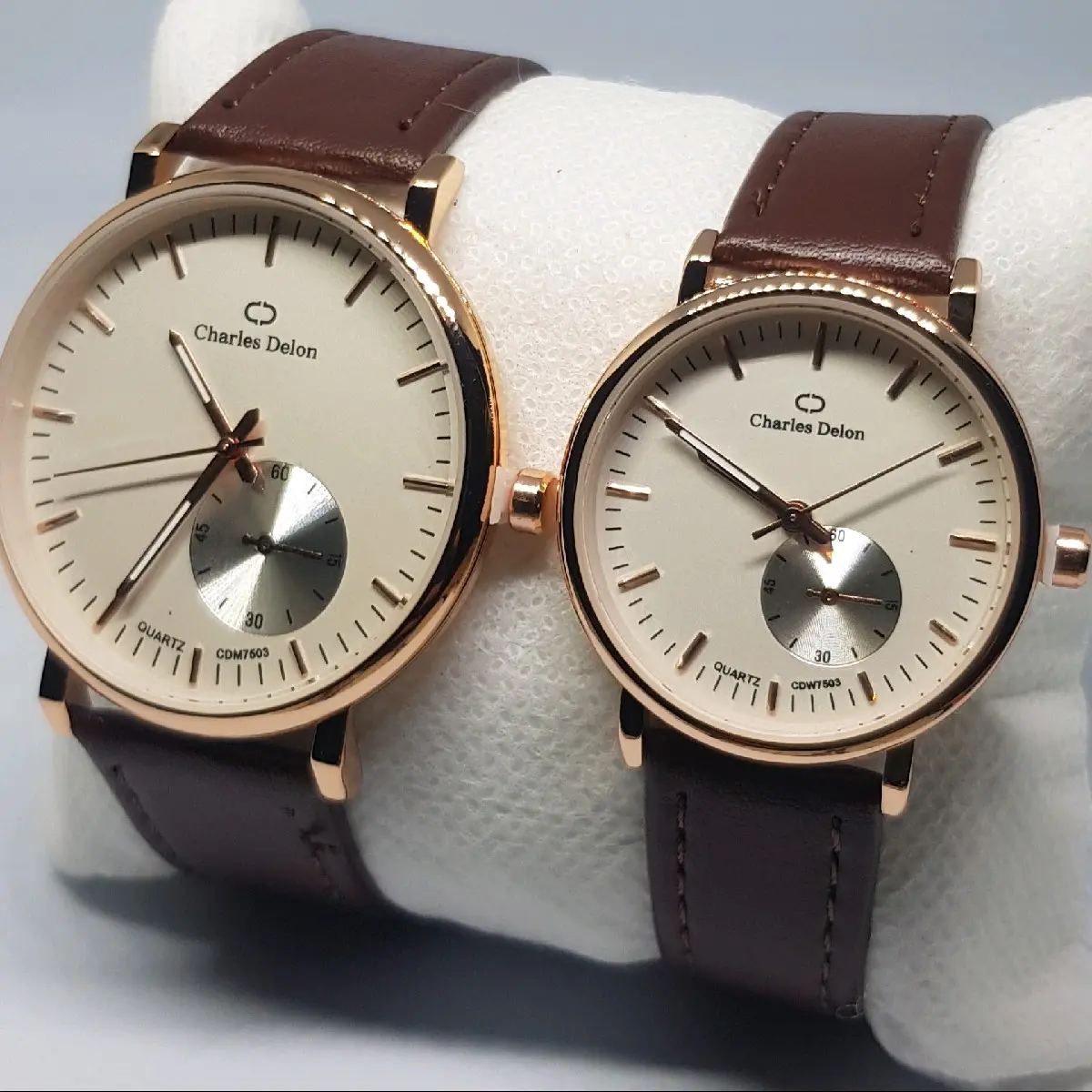 JAM TANGAN COUPLE CHARLES DELON BISA BELI 1 TAHAN AIR REAL PICT JAM TANGAN SESUAI FOTO DIJMIN 100%