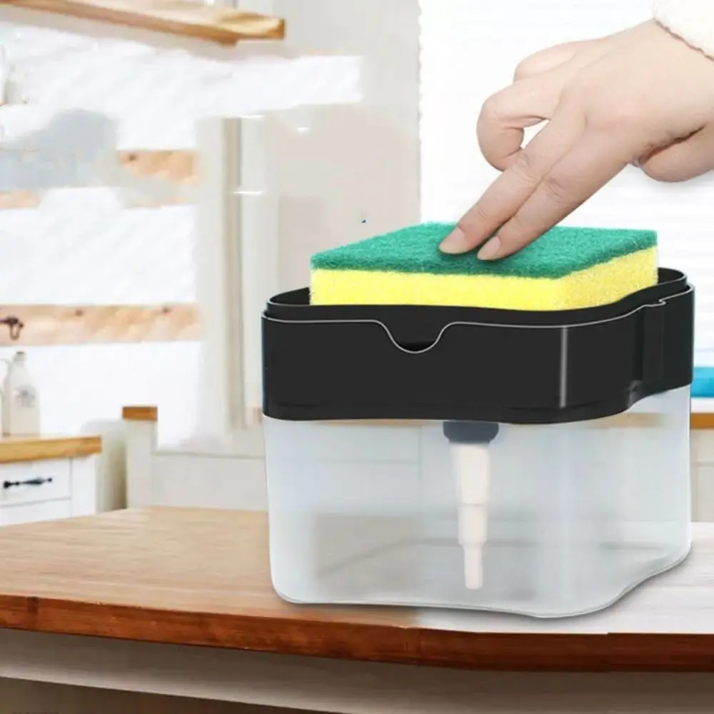 Liquid Dishwashing Dispenser Set Press Out Box Organizer Kitchen Countertop Rack