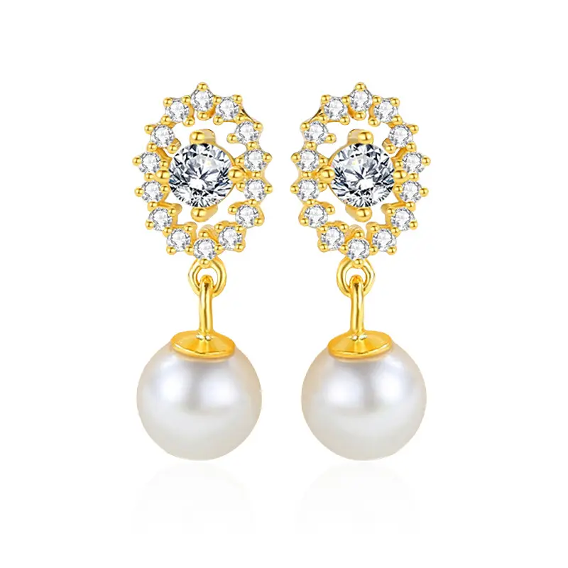 S925 Silver Pearl Earrings, Fashion Accessories