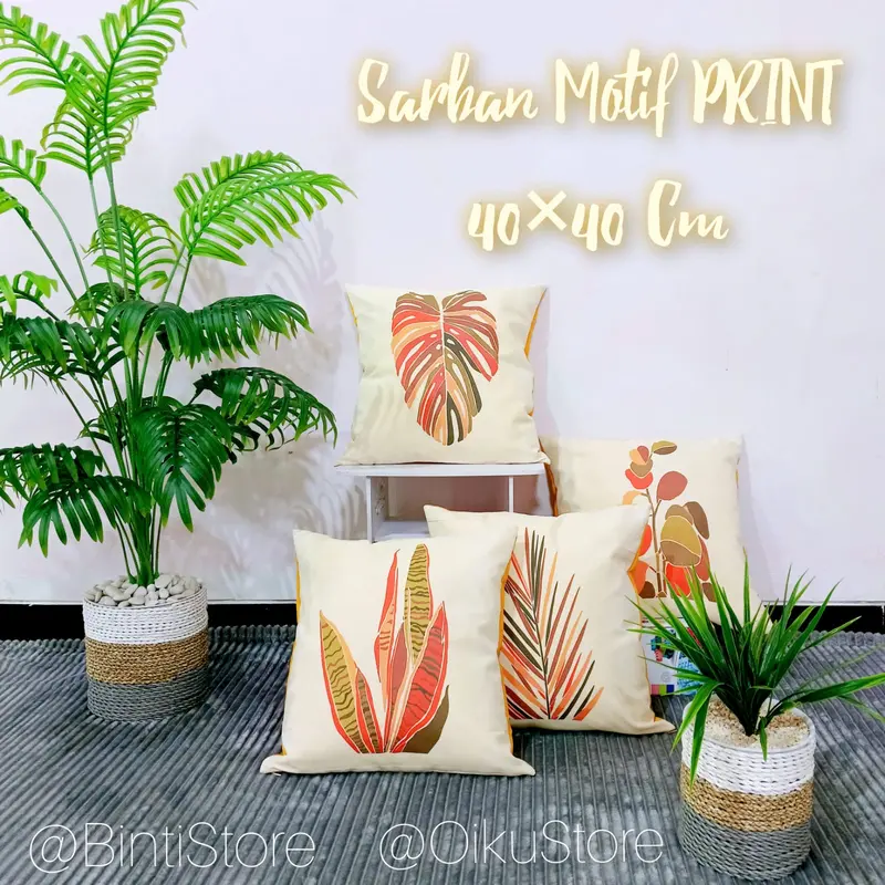 Sarung Bantal kursi ukuran 40x40cm Resleting jepang 0