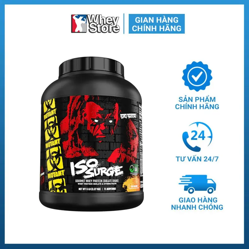 Bột Whey Protein Mutant Iso Surge 5lbs 2.27kg | WHEYSTORE 0