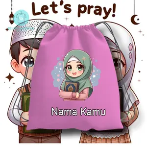 Tas Serut Anak Ayo Ngaji Custom Nama – Tas Praktis untuk Traveling ,Sekolah , Ngaji
