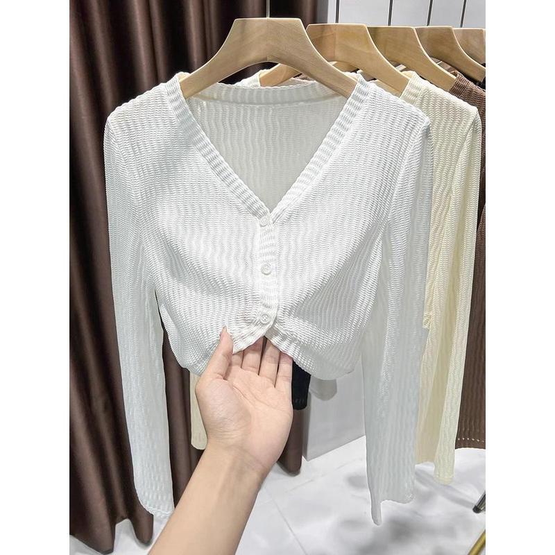 Áo Cardigan Lưới Cappa, Cao Cấp, Dành Cho Mùa Hè Của Phụ Nữ, Váy Phù Hợp, Có Thể Mặc Ngoài Trời, Phong Cách Phương Tây Cao Cấp, Chống Nắng, Áo Ghi Lê Mỏng, Áo Khoác, OOTD 6