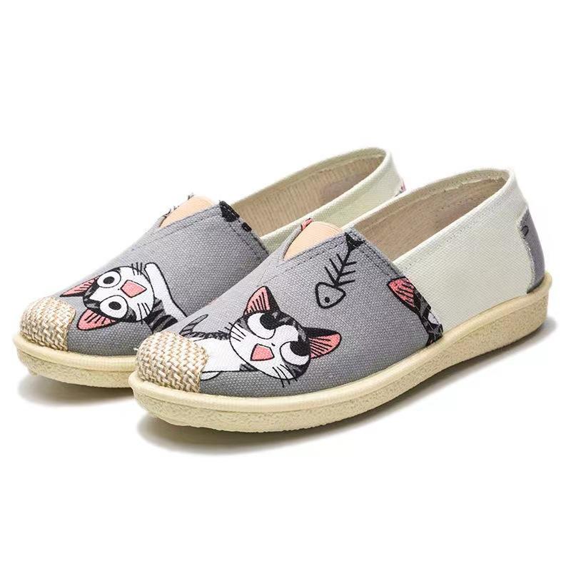 20242023 New Canvas Shoes Women's Shoes Korean Style Leisure Cloth Shoes Low-Cut Lightweight Comfortable Breathable One Pedal Women's Shoes 3