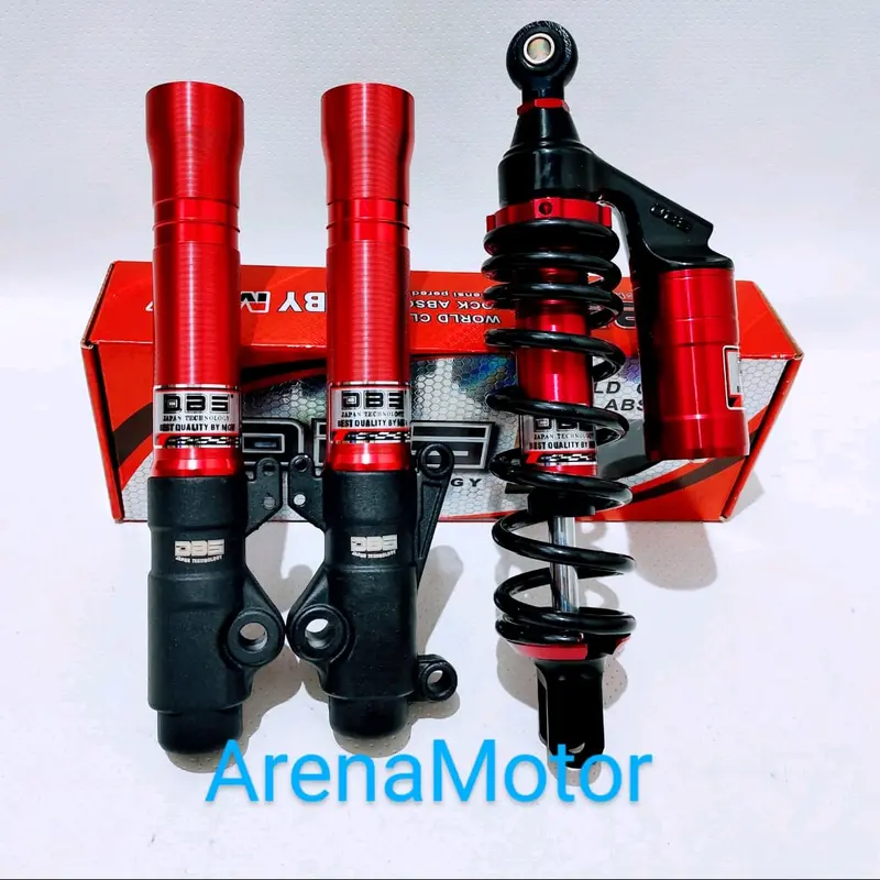 DBS Shock Belakang + Tabung Shock Depan ukuran 310mm 330mm bisa untuk motor beat, vario110, vario125, vario 150,scoopy, spacy, genio, Best Quality Original DBS MGV 3
