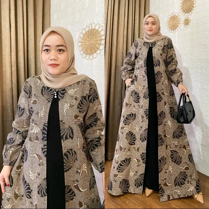 GAMIS ROMPI BAHAN JETBALCK KOMBINASI KATUN BATIK UKURAN jumbo xxl