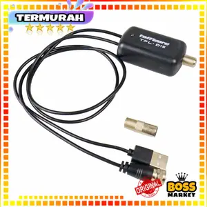 Taffware Penguat Sinyal Antena TV Amplifier Signal Booster HD DVB-T2 for Digital TV Antenna Adaptor