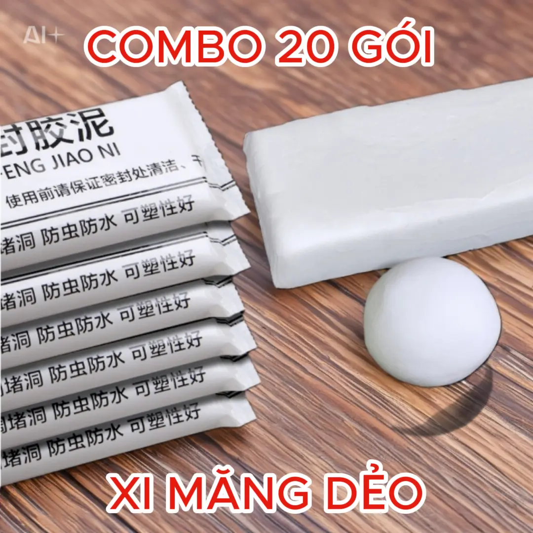 (COMBO 20 GÓI ) Bột Xi Dẻo Bịt Lỗ Điều Hoà, Đường Ống Nước, Dán Lỗ Tường Rất hiệu quả