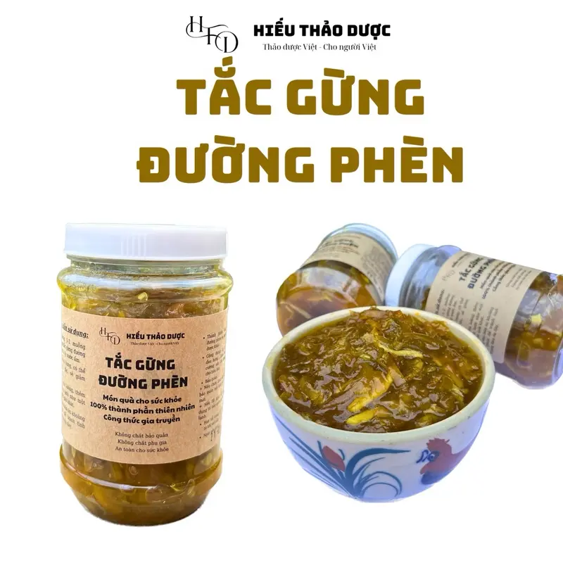 Tắc gừng đường phèn rim cô đặc - hỗ trợ giảm ho, đau họng, tiêu đờm - Hiếu thảo dược 83 2