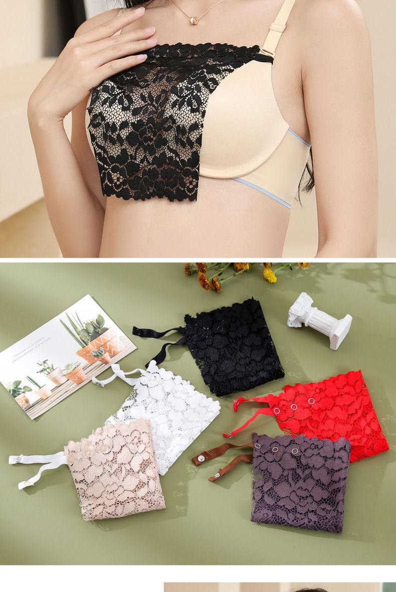 Product Introduction of One piece lace women's seamless and exquisite short, sexy strapless invisible bra with anti light smudging device 3