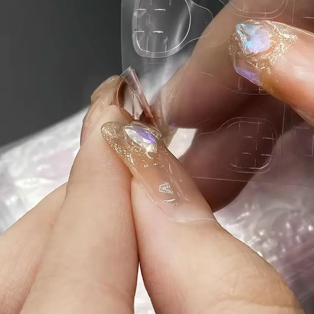 1pcs Transparent Jelly Glue Invisible Glue Nail Plate Nail Double-sided Jelly Sticker Glue L6J7