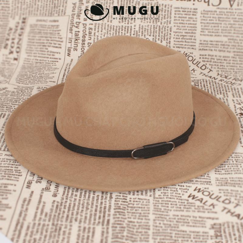  Mũ Phớt Nam Lông Cừu Cao Cấp LC06 - Mũ Fedora Nam Hàng Hiệu Nhập Khẩu | MUGU Hat Nón Cap 