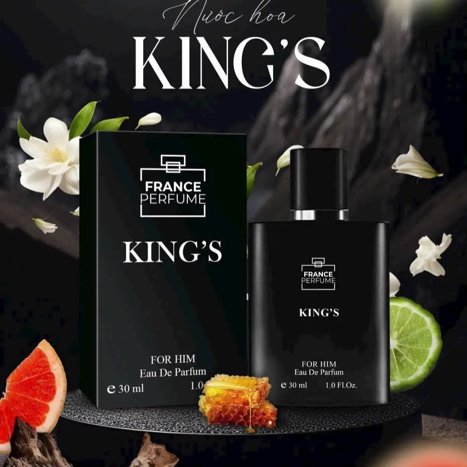 MUA 1 KÈM 1 test 3 ml! Nước hoa nam king 30 ml! Mùi hương trẻ trung thanh lịch Perfume Cosmetic