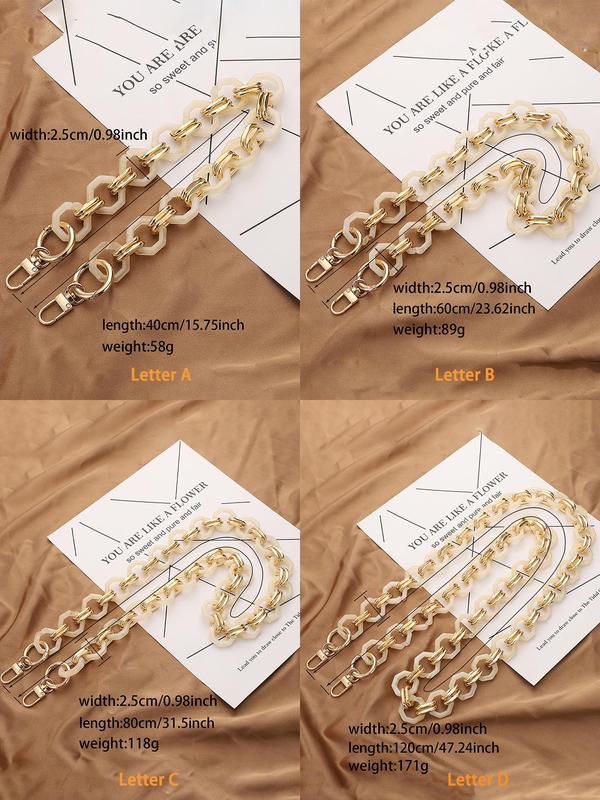 Vintage Ombre Chain Bag Strap, Fashionable Bag Strap for Women's, 1 Count Casual Trendy Versatile High-quality Daily Bag Strap 4
