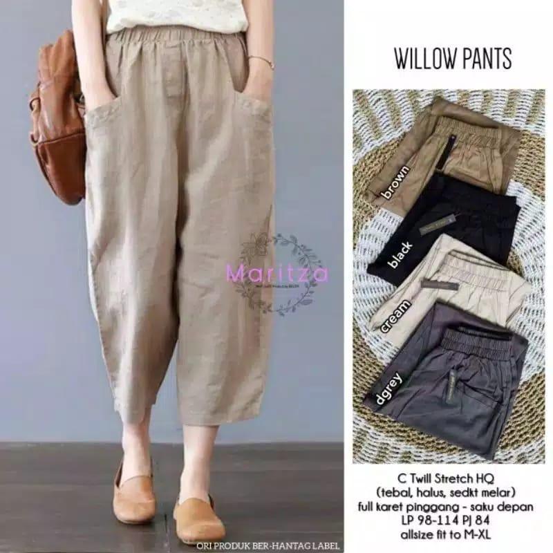 CELANA WANITA JUMBO PINGGANG KARET / CELANA KUREA TERBARU Cotton Twill 1