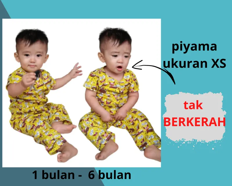 piyama anak 1 bulan - 6 bulan size XS 100ribuan 6stel Cewe Cewek Cowo 4