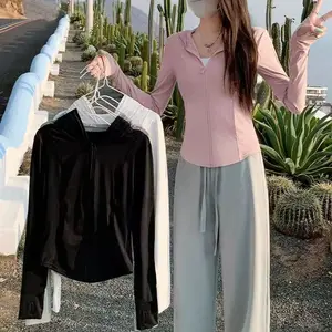 Jaket Anti-UV Ice Silk Ramping, Tipis Adem, Anti UV, Napas Udara untuk Luar Ruangan Musim Panas