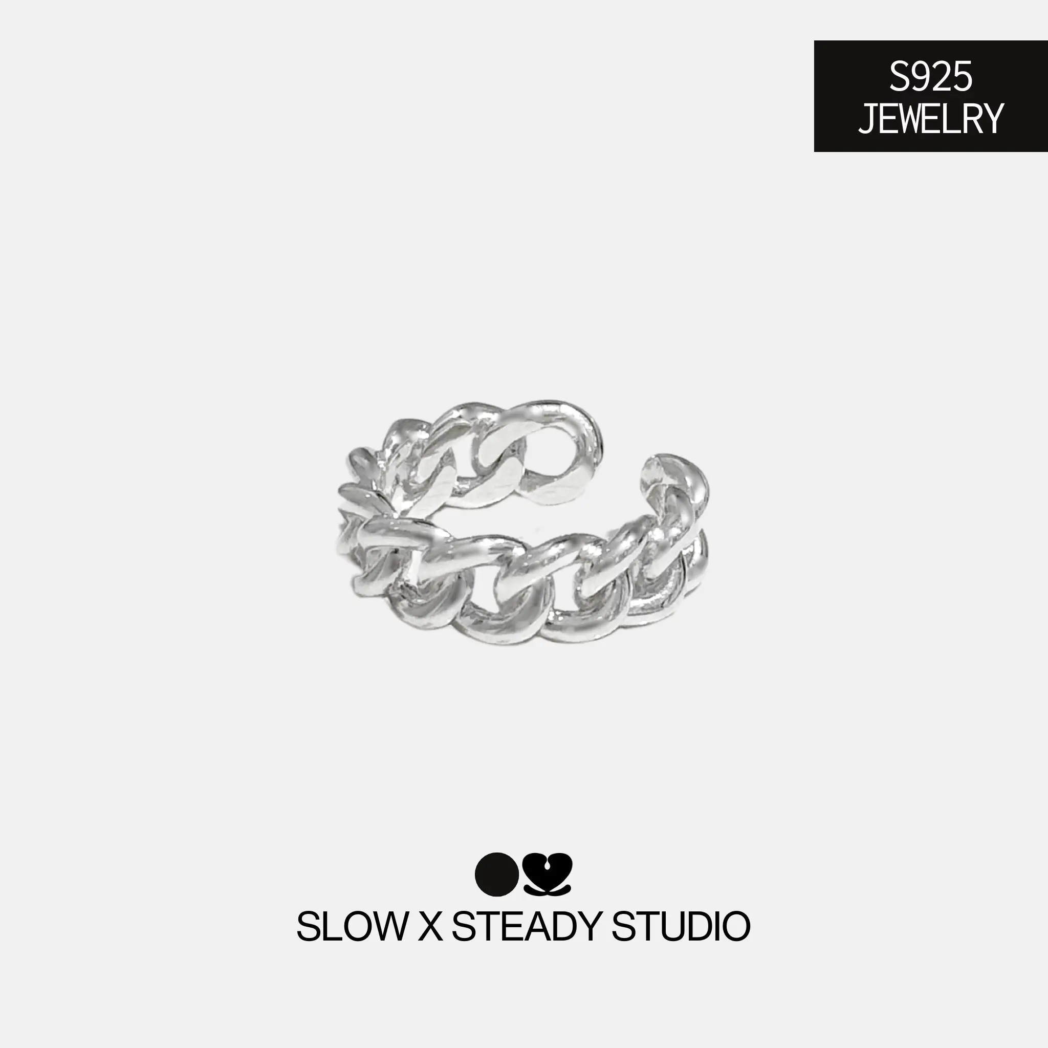 Slow x Steady | Eva Chain Ring | 925 Sterling Silver Jewelry