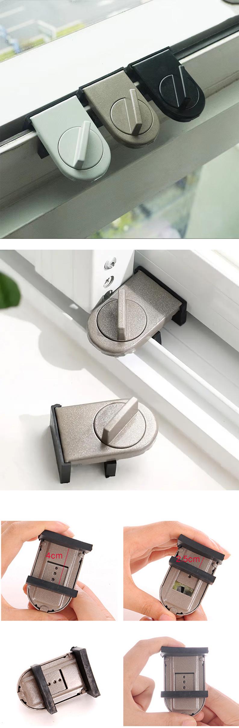 Product Introduction of Xximos Window Lock for Sliding Door - Safety Security Anti-Theft Sash Stopper, Adjustable, Black 19