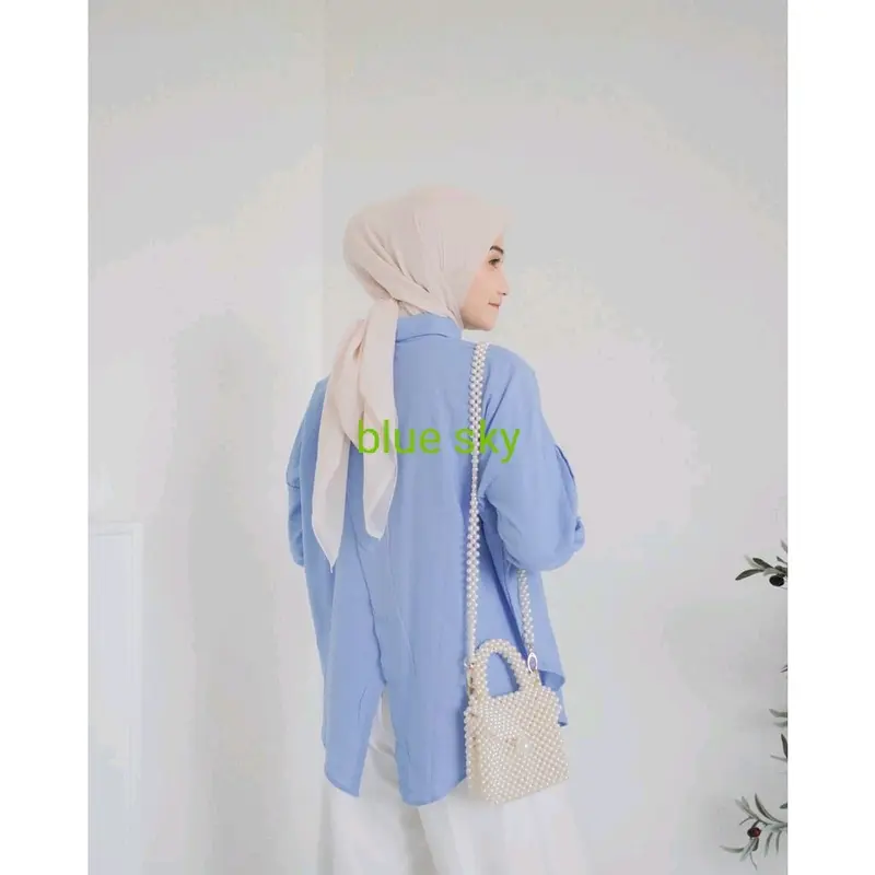 Nelka linen shirt / kemeja oversize wanita 7