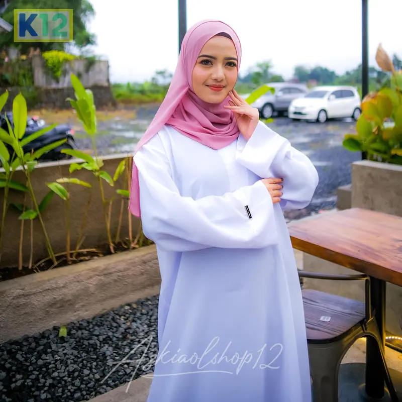 ( BISA COD) DRESS JUMBO ABAYA MECCA / GAMIS WANITA MUSLIM POLOS SIZE S M L XL XXL / GAMIS ABAYA TURKI JUMBO lembut mewah tangan wolfis kaftan hitam jubah basic putih syari umroh lebaran Maxi Arab Bordir 7