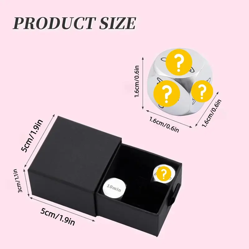 Dating Dice, 4 Counts/set Creative Dice Blind Box, Gifts for Girlfriend & Boyfriend, Couple Gift, Couple Game for Wife & Husband, Wedding Gift 1
