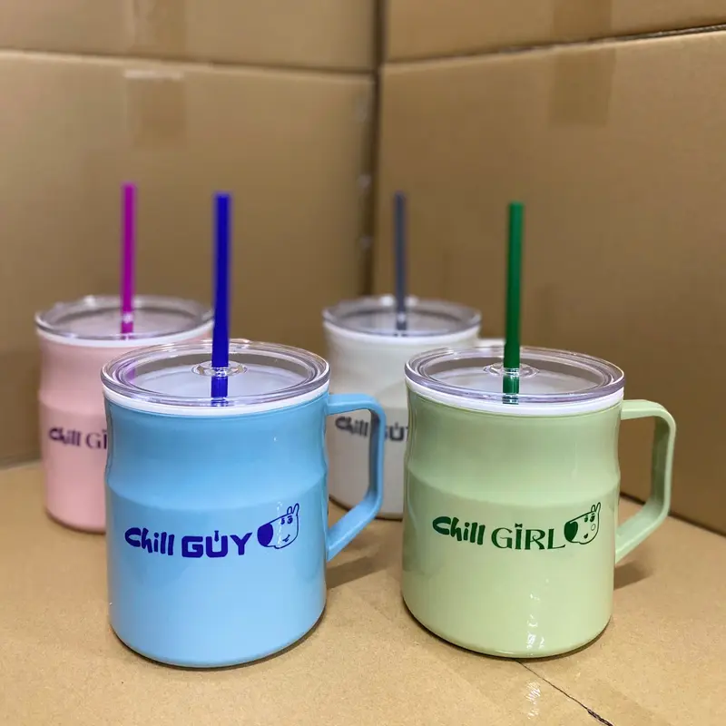 Ly giữ nhiệt 700ml Tân Lập Thành- kèm ống hút, nhựa 2 lớp giữ nhiệt tốt, thiết kế có quai cầm chắc chắn nhỏ gọn 1