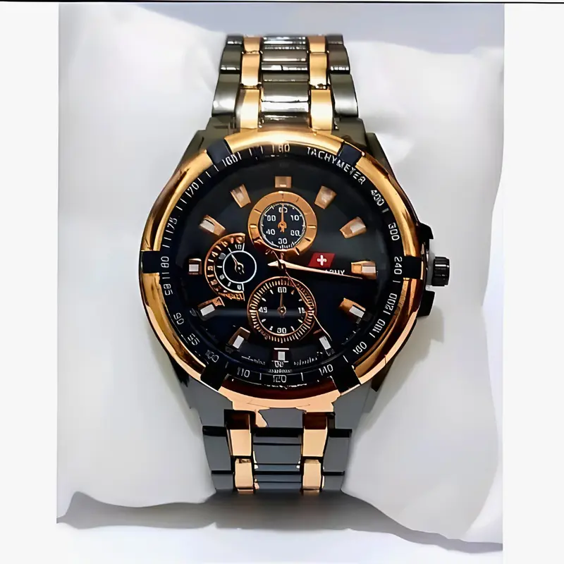 Terlaris !!! Fashion Kasual  ANALOG Mewah Jam Tangan PRIA Elegan SA1349 Rantai SOLID [STAINLESS STEEL] Diameter : 4 cm | Chrono OFF (VARIASI) | Free BOX Dan BATERAI Cadangan | WATER RESISTANT | TAHAN AIR 2