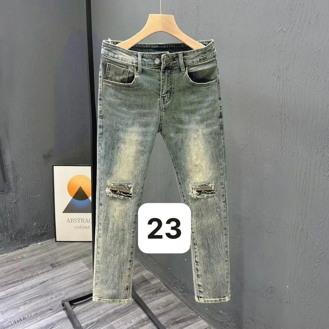 [Dành cho nam dưới 1m65] Quần Jean Nam Xanh Rêu ,Dài 95cm,Form Slim Crop,Chất Bò Co Giãn Tốt ,Mang Thoải Mái