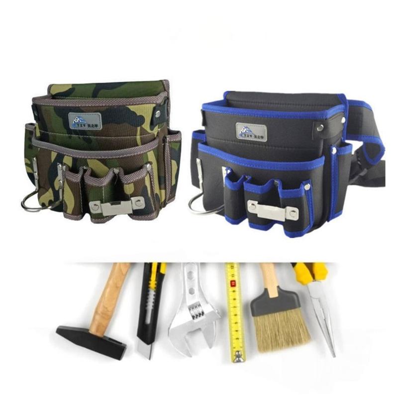 Product Introduction of Practical Oxford Cloth Electrician Waist Bag Waterproof Multi-Pocket Tool Pouch Belt Anti-Fall Tool Bag Hardware Tools 7