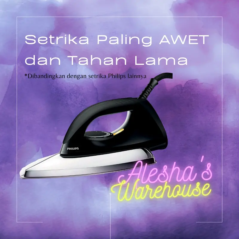 [ORIGINAL dan GARANSI RESMI 2 TAHUN] Setrika Philips Paling Awet dan Tahan Lama 0
