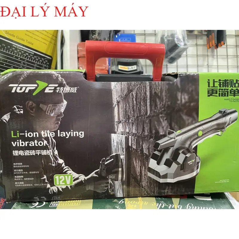 Máy rung ốp lát gạch dùng pin 12V TopVel đại lý máy xây dựng 0