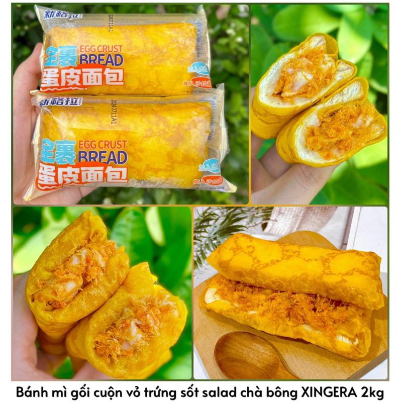 Bánh mì sandwich cuộn trứng- sốt kem phô mai chà bông siêu ngon