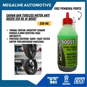 Cairan Penambal Ban Tubeless Anti Bocor Ban Kendaraan Tambal Otomatis Motoboost 350 Ml