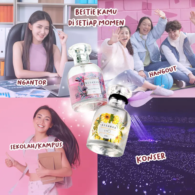 (GRATIS 2 PARFUM) BIZARRE Parfum Wanita EDT - 4 PCS OG VARIANT 4