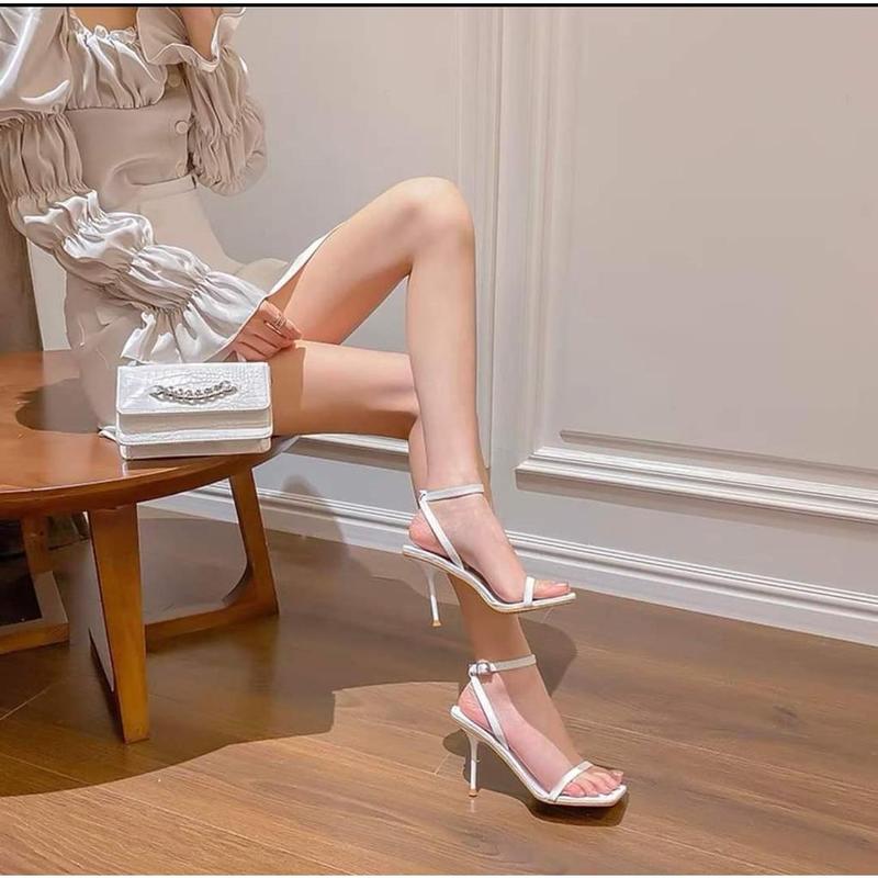  SANDAL Cao Gót 5p Nữ dáng Guốc Quai Ngang Da Điệu DÉP XINH DéP GiàY 