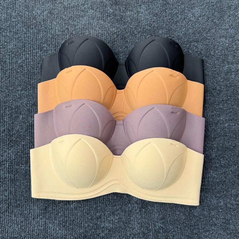 Combo 3 áo lót cúp ngang vân sen đệm nhẹ không gọng cho nữ - Bra, Cup, Women 5