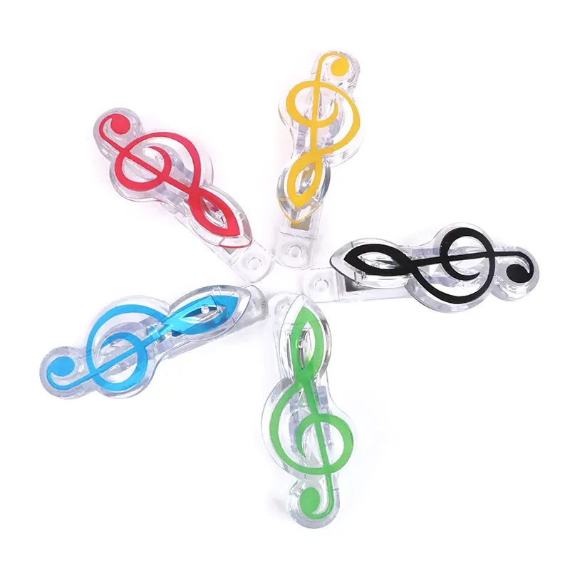 Kẹp Tờ Giấy Sách, Bộ 5 Cái, Kẹp Tài Liệu Âm Nhạc Mini, Kẹp Ghi Chú Âm Nhạc Trang Trí