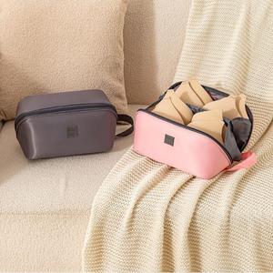 Multifunctional 3 in 1 Underwear Storage Bag, 1 Count Portable Travel Storage Bag with Handle & Zipper, Travel Organizer for Underwear & Bra & Socks