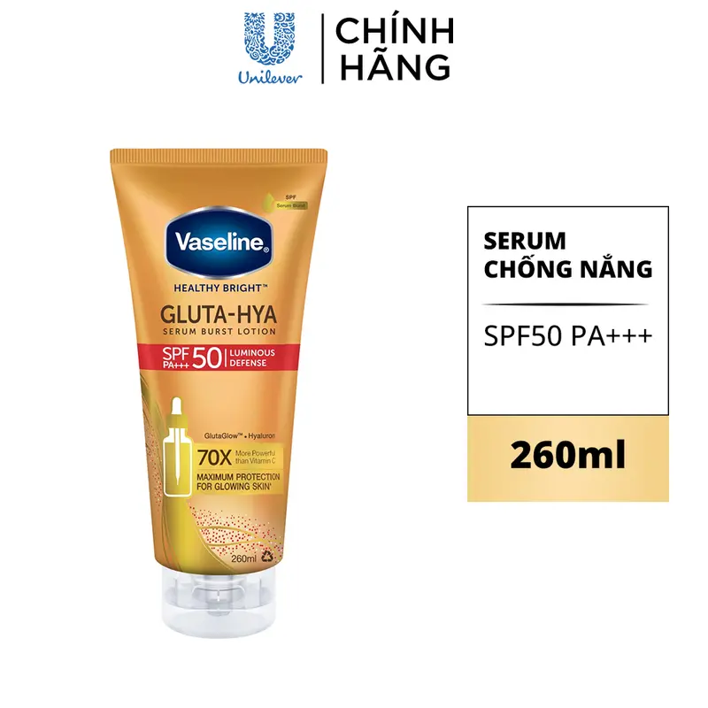 Serum Chống nắng VASELINE Gluta Hya SPF50 Sun Cream 260ml [1] 1