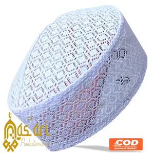 (ECER)PECI KOPIAH ALDAN JARING/HRG TERMURAH Peci Songkok Muslim Nyaman Hitam Putih Dewasa Motif Haji Santri