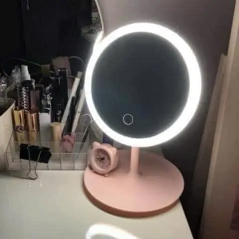 Gương đèn led cảm ứng, hình tròn, để bàn trang điểm - Decor Phòng, Decor 2