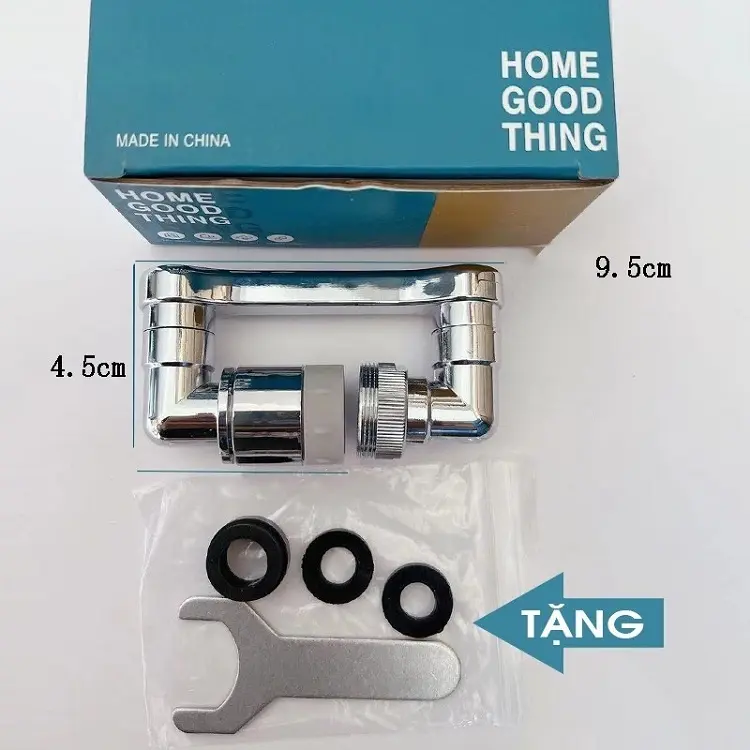 Đầu Nối Vòi Nước Thông Minh Xoay 720 Độ Lắp Chậu Rửa Bát Chén Lavabo 4